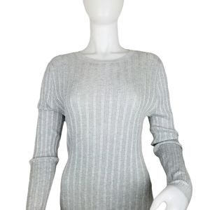 Hooked Up XL Grey Piontelle Crewneck Sweater NWT